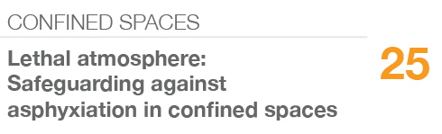 CONFINED SPACES,25,Lethal atmosphere: Safeguarding against asphyxiation in confined spaces