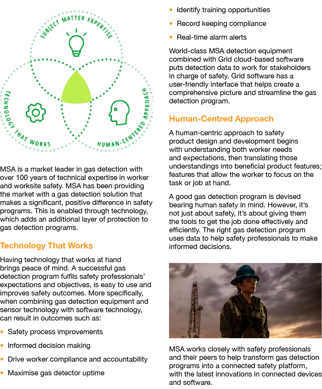 ￼ MSA is a market leader in gas detection with over 100 years of technical expertise in worker and worksite safety. M...