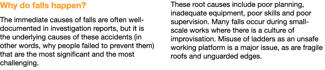 Why do falls happen? The immediate causes of falls are often well documented in investigation reports, but it is the ...