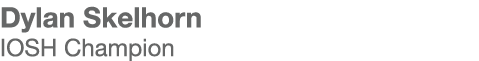 Dylan Skelhorn IOSH Champion