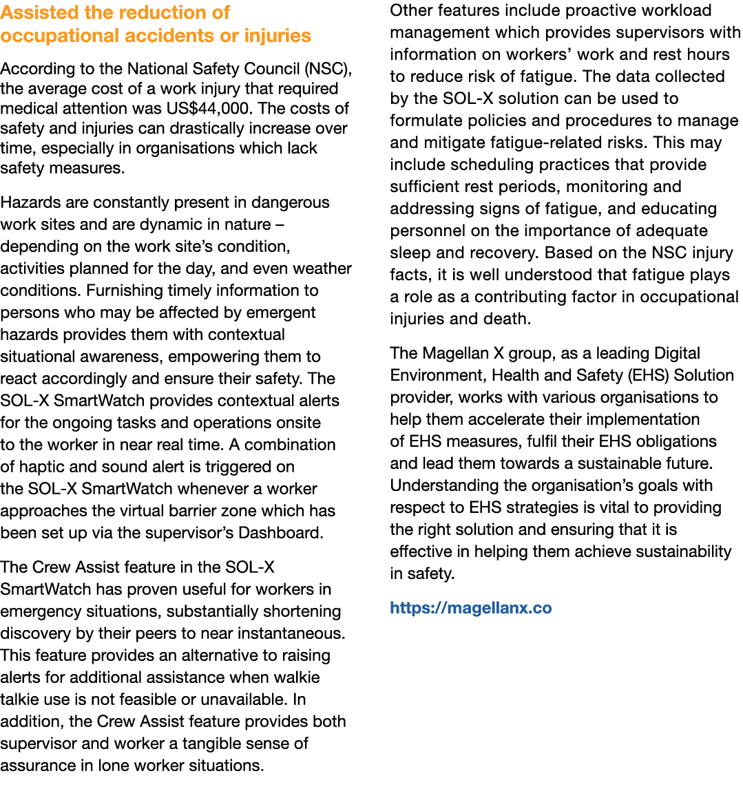 Assisted the reduction of occupational accidents or injuries According to the National Safety Council (NSC), the aver...
