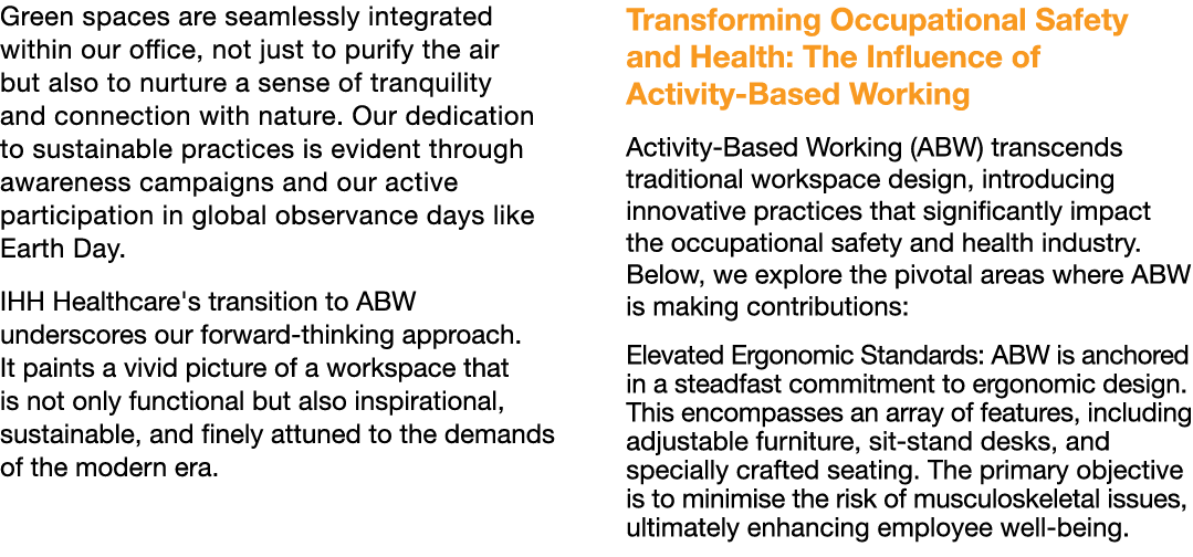 Green spaces are seamlessly integrated within our office, not just to purify the air but also to nurture a sense of t...