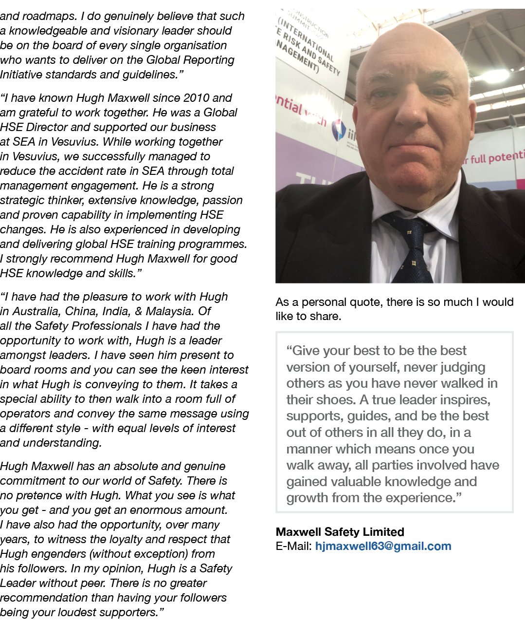 and roadmaps. I do genuinely believe that such a knowledgeable and visionary leader should be on the board of every s...