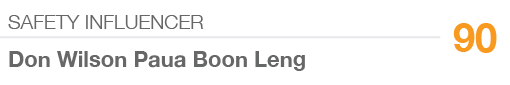 Safety Influencer,90,Don Wilson Paua Boon Leng