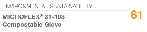 ENVIRONMENTAL SUSTAINABILITY,61,MICROFLEX® 31 103 Compostable Glove