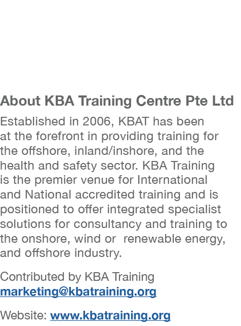  About KBA Training Centre Pte Ltd Established in 2006, KBAT has been at the forefront in providing training for the ...