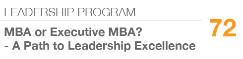 LEADERSHIP PROGRAM,72,MBA or Executive MBA? A Path to Leadership Excellence