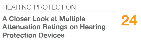 HEARING PROTECTION,24,A Closer Look at Multiple Attenuation Ratings on Hearing Protection Devices