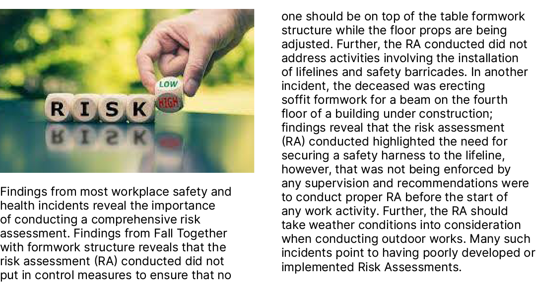 ￼ Findings from most workplace safety and health incidents reveal the importance of conducting a comprehensive risk a...