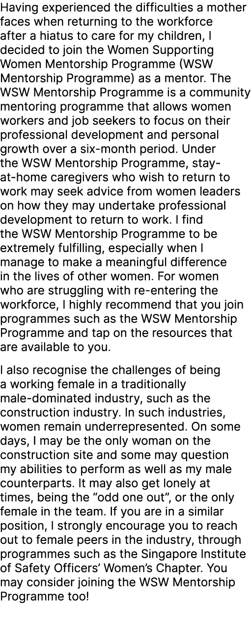 Having experienced the difficulties a mother faces when returning to the workforce after a hiatus to care for my chil...