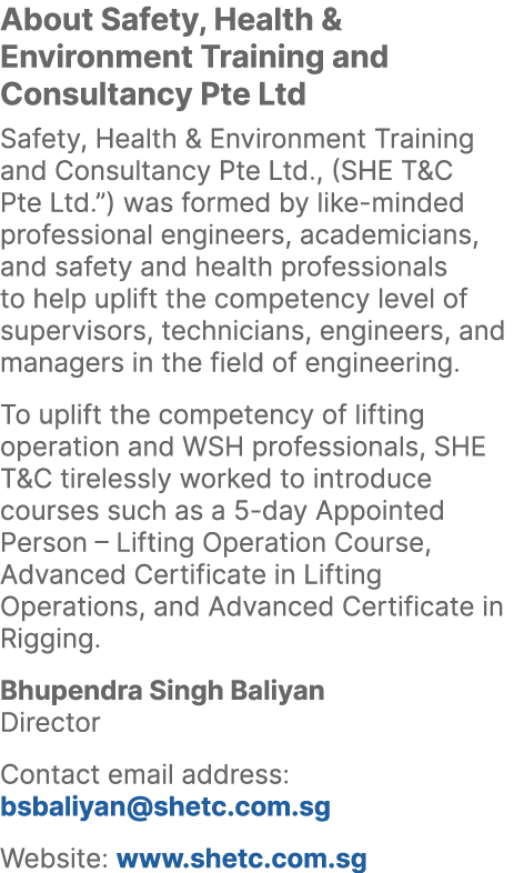 About Safety, Health & Environment Training and Consultancy Pte Ltd Safety, Health & Environment Training and Consult...