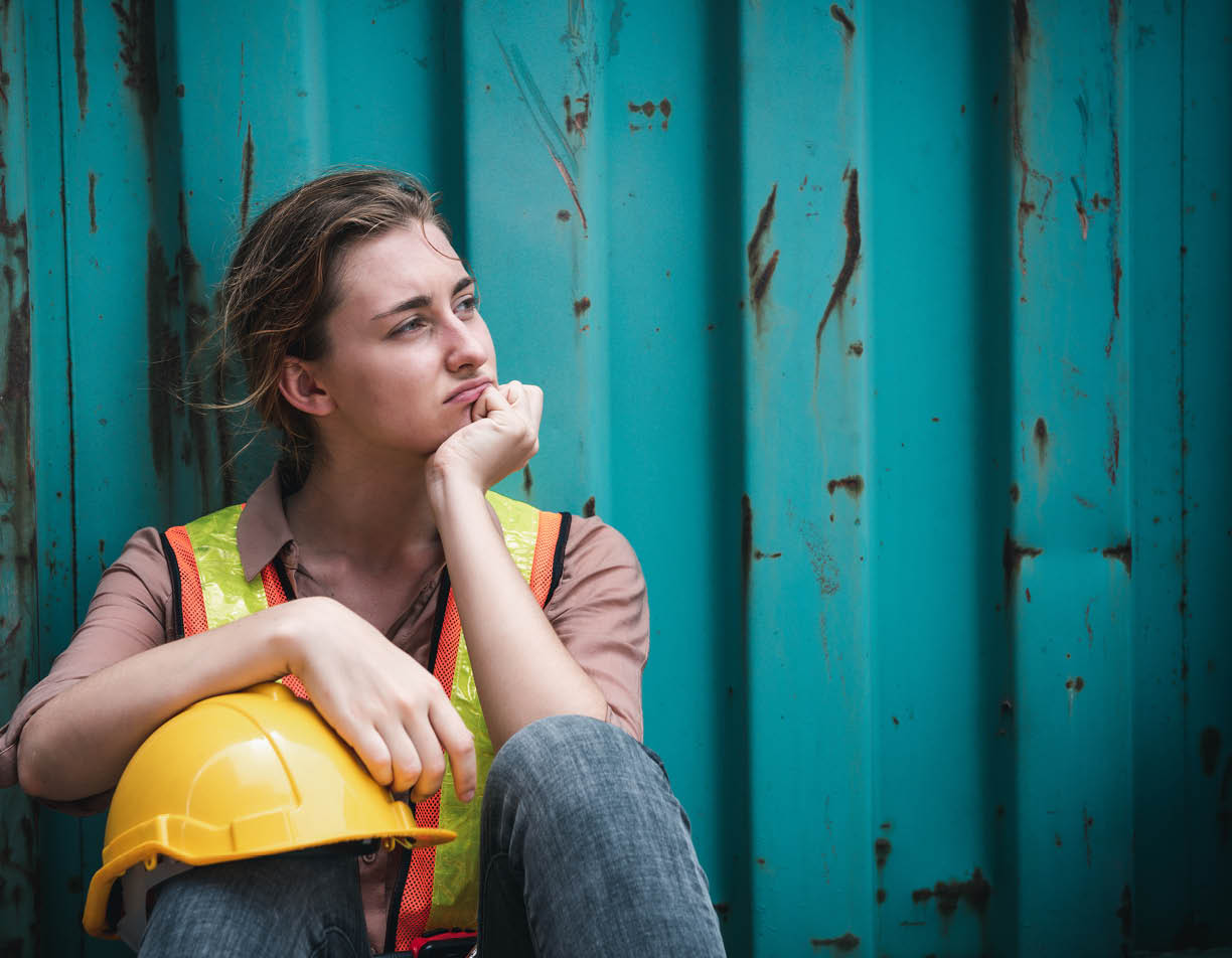 Coronavirus Covid-19 Epidemic Impact Unemployed of Labor, Woman Worker Feeling Hopeless after Her Company Lay-Off From Covid19 Crisis. Business Downturn From Coronavirus Situation and Unemployment