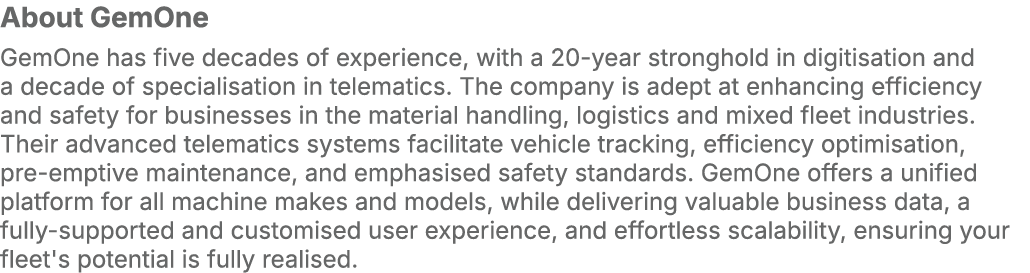 About GemOne GemOne has five decades of experience, with a 20 year stronghold in digitisation and a decade of special...