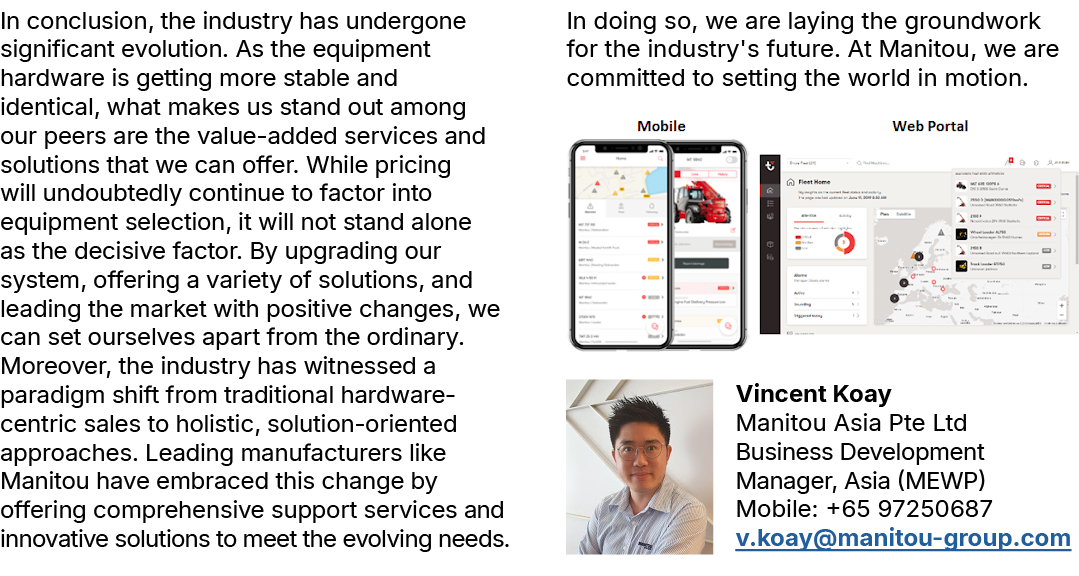 In conclusion, the industry has undergone significant evolution. As the equipment hardware is getting more stable and...