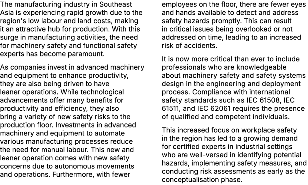 The manufacturing industry in Southeast Asia is experiencing rapid growth due to the region's low labour and land cos...