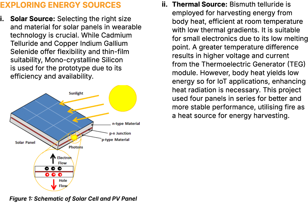EXPLORING ENERGY SOURCES i. Solar Source: Selecting the right size and material for solar panels in wearable technolo...