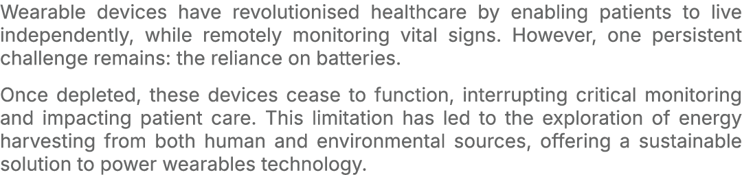 Wearable devices have revolutionised healthcare by enabling patients to live independently, while remotely monitoring...