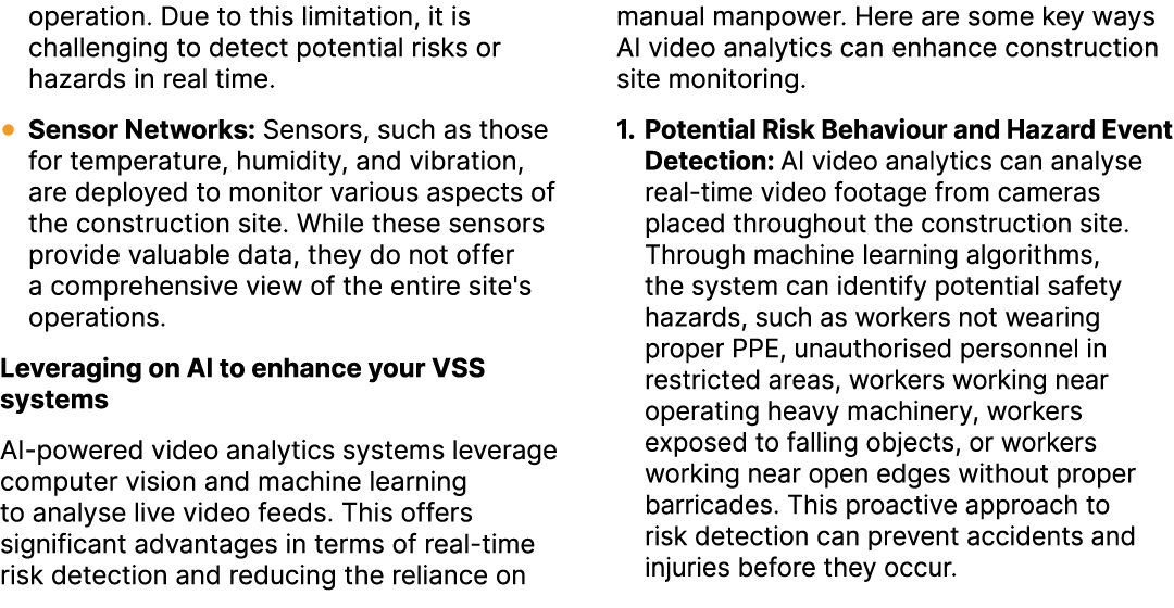 operation. Due to this limitation, it is challenging to detect potential risks or hazards in real time. ● Sensor Netw...