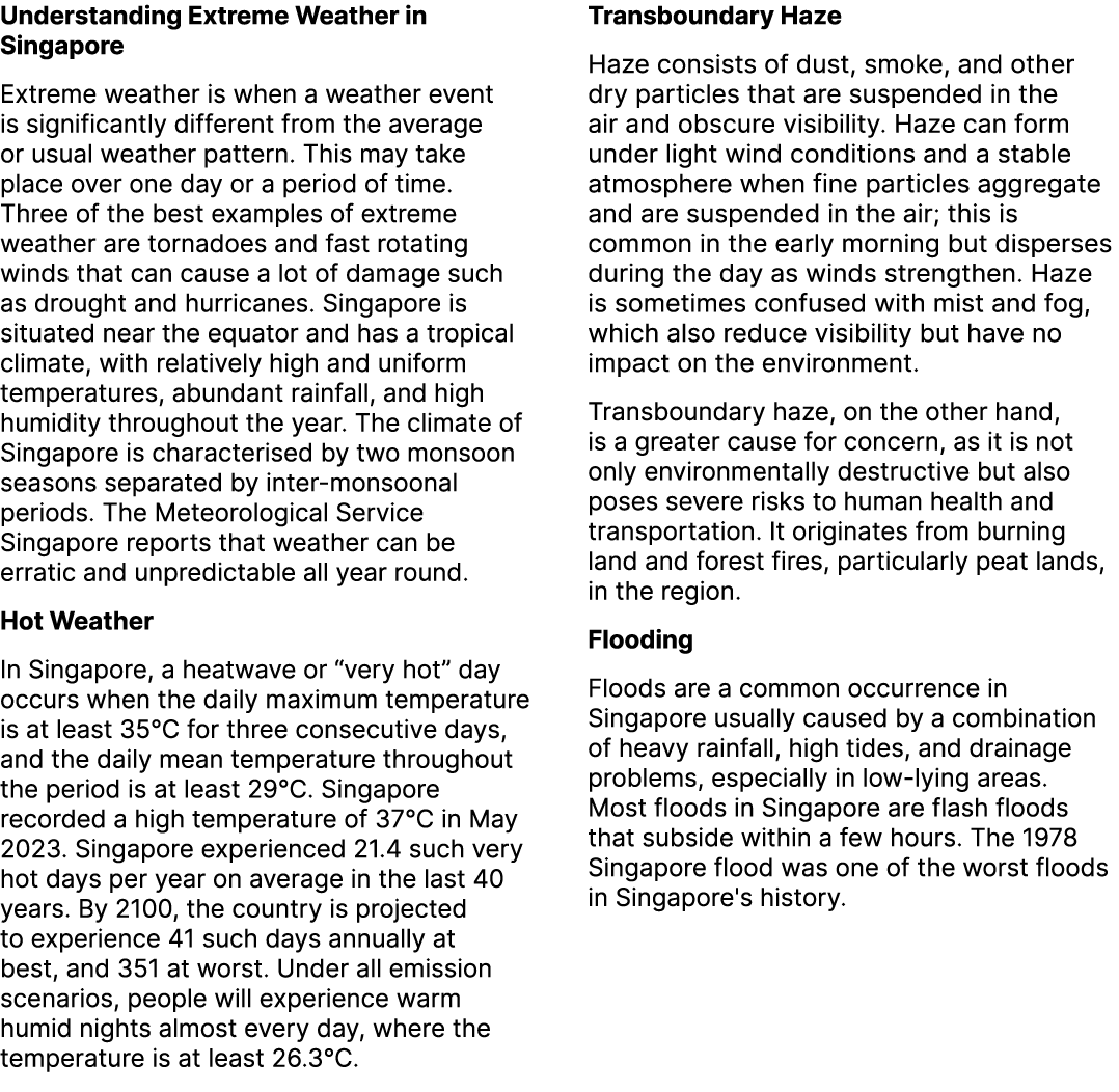 Understanding Extreme Weather in Singapore Extreme weather is when a weather event is significantly different from th...