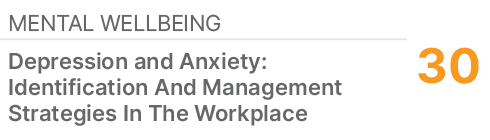Mental Wellbeing,30,Depression and Anxiety: Identification And Management Strategies In The Workplace