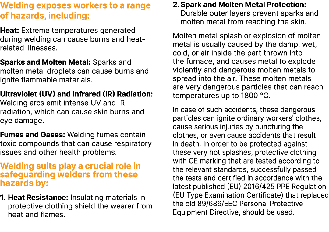 Welding exposes workers to a range of hazards, including: Heat: Extreme temperatures generated during welding can cau...