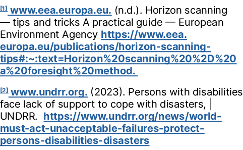 [1] www.eea.europa.eu. (n.d.). Horizon scanning — tips and tricks A practical guide — European Environment Agency htt...