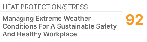 Heat Protection/Stress,92,Managing Extreme Weather Conditions For A Sustainable Safety And Healthy Workplace