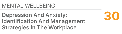 Mental Wellbeing,30,Depression And Anxiety: Identification And Management Strategies In The Workplace