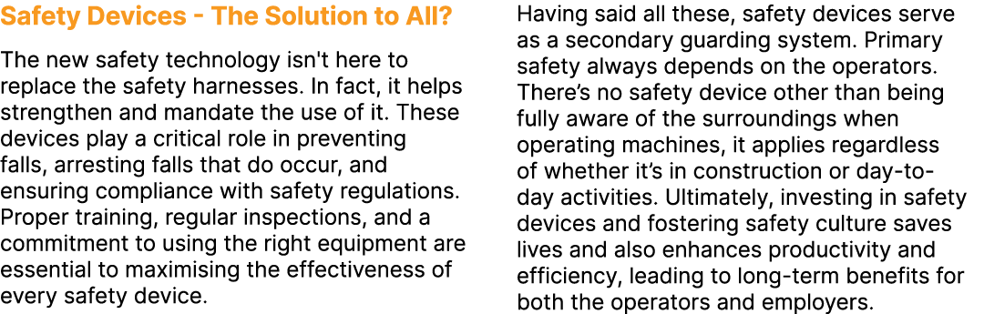 Safety Devices The Solution to All? The new safety technology isn't here to replace the safety harnesses. In fact, it...