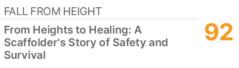 Fall from height,92,From Heights to Healing: A Scaffolder's Story of Safety and Survival