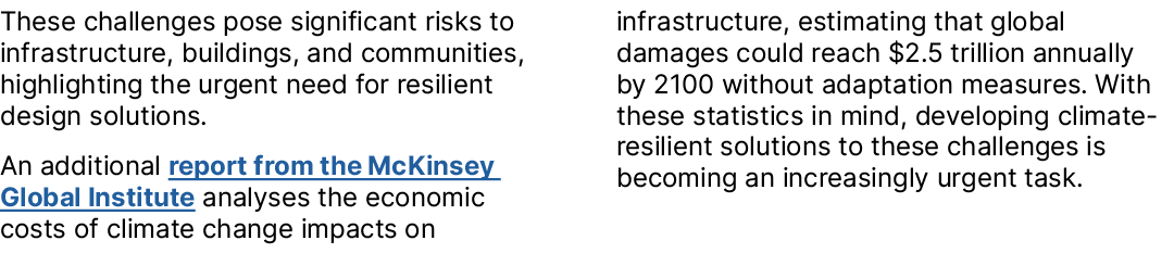These challenges pose significant risks to infrastructure, buildings, and communities, highlighting the urgent need f...