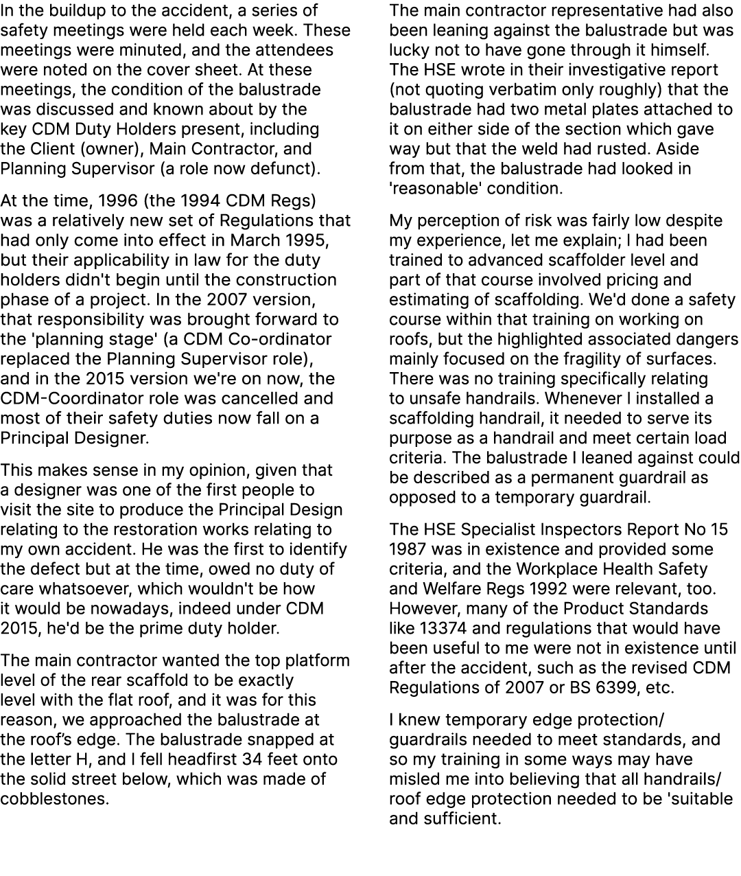 In the buildup to the accident, a series of safety meetings were held each week. These meetings were minuted, and the...