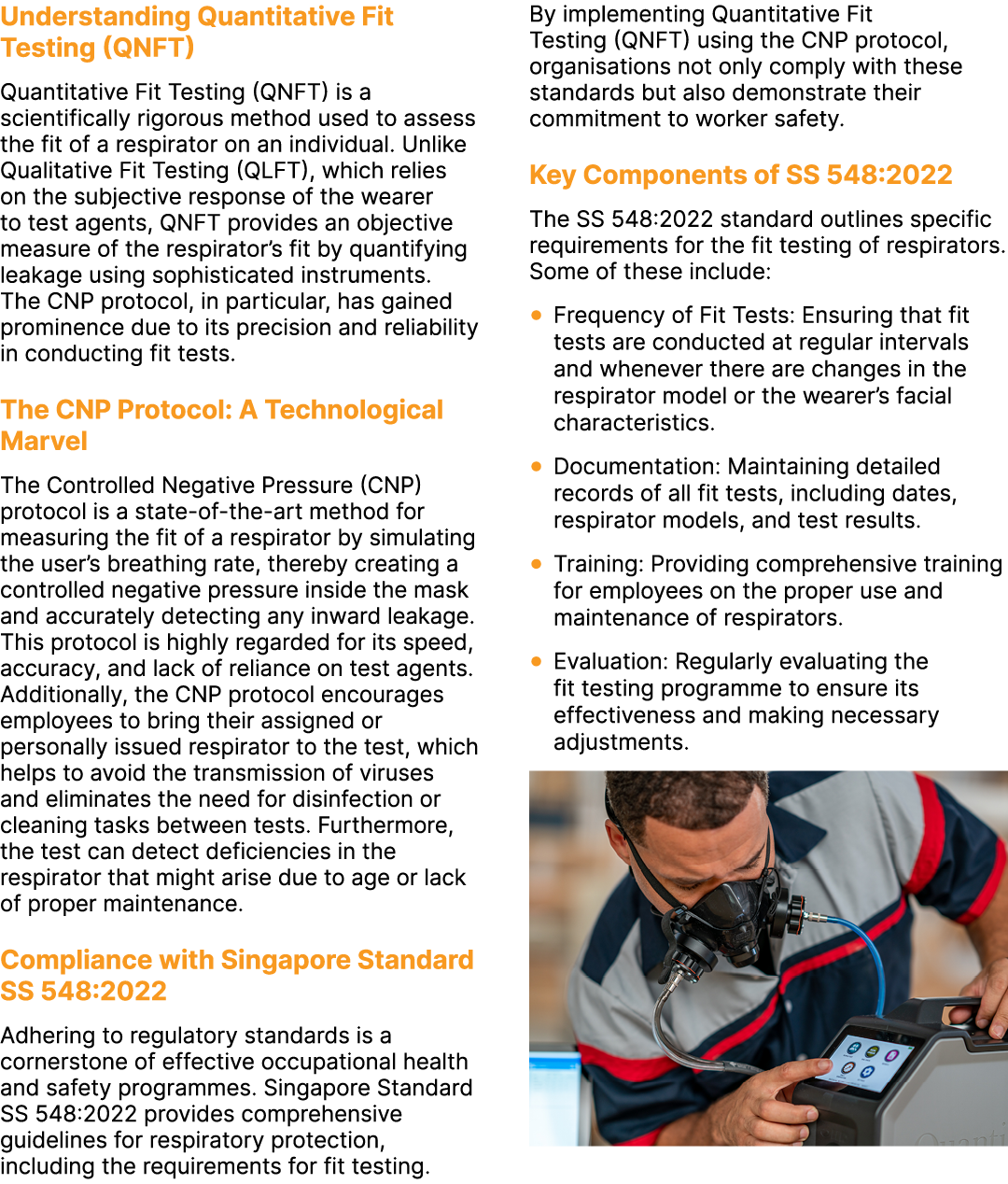 Understanding Quantitative Fit Testing (QNFT) Quantitative Fit Testing (QNFT) is a scientifically rigorous method use...