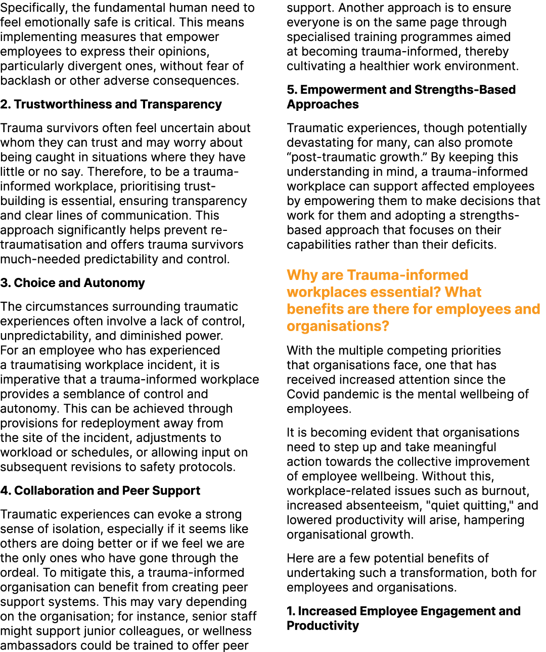 Specifically, the fundamental human need to feel emotionally safe is critical. This means implementing measures that ...