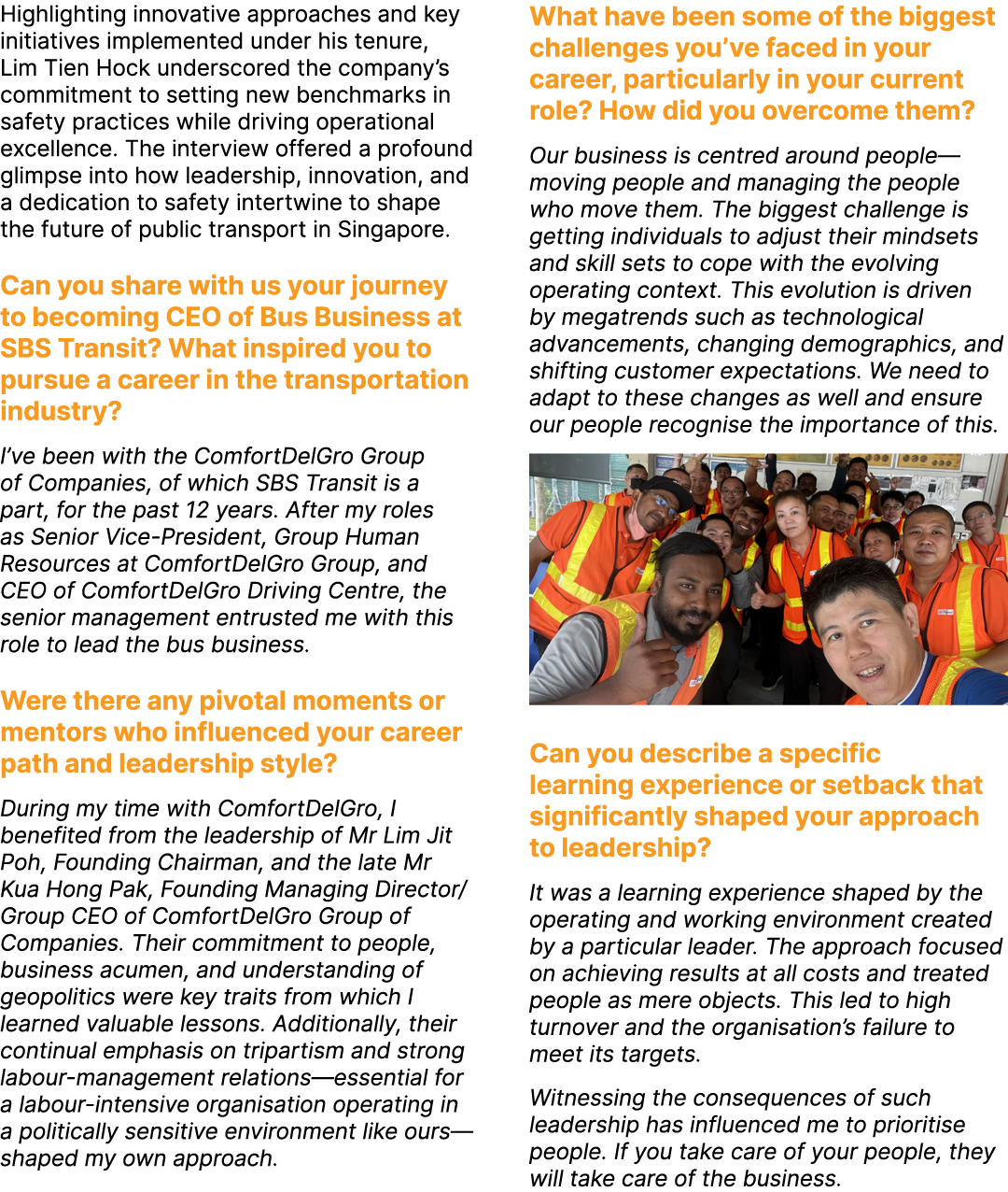 Highlighting innovative approaches and key initiatives implemented under his tenure, Lim Tien Hock underscored the co...