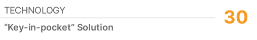 Technology,30,“Key in pocket” Solution