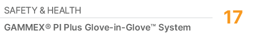 Safety & Health,17,GAMMEX® PI Plus Glove in Glove™ System