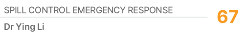 Spill Control Emergency Response,67,Dr Ying Li