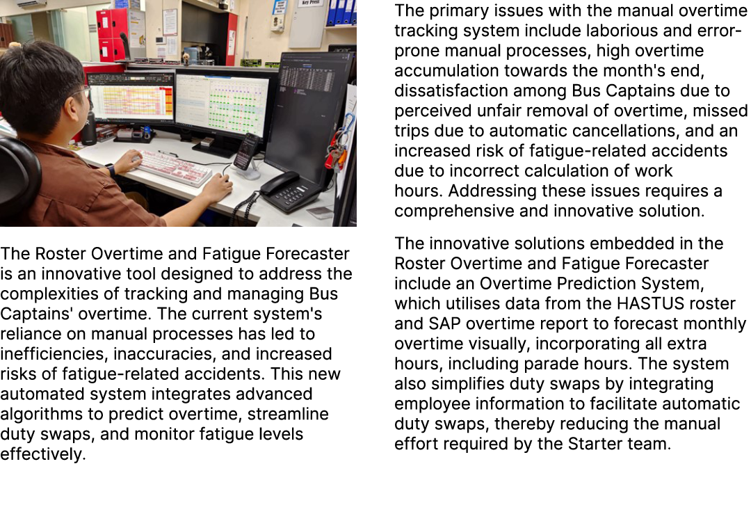 ￼ The Roster Overtime and Fatigue Forecaster is an innovative tool designed to address the complexities of tracking a...