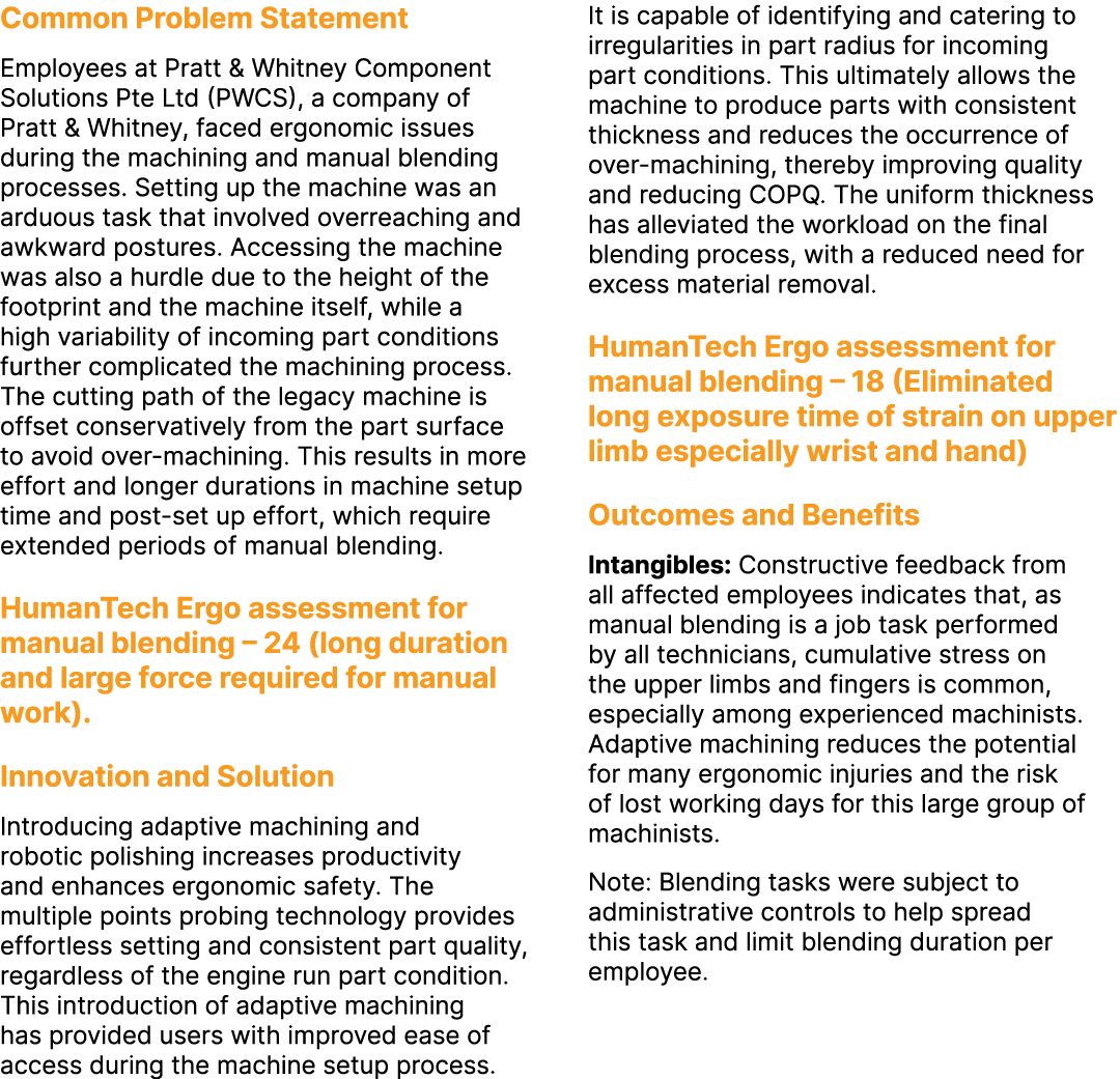 Common Problem Statement Employees at Pratt & Whitney Component Solutions Pte Ltd (PWCS), a company of Pratt & Whitne...