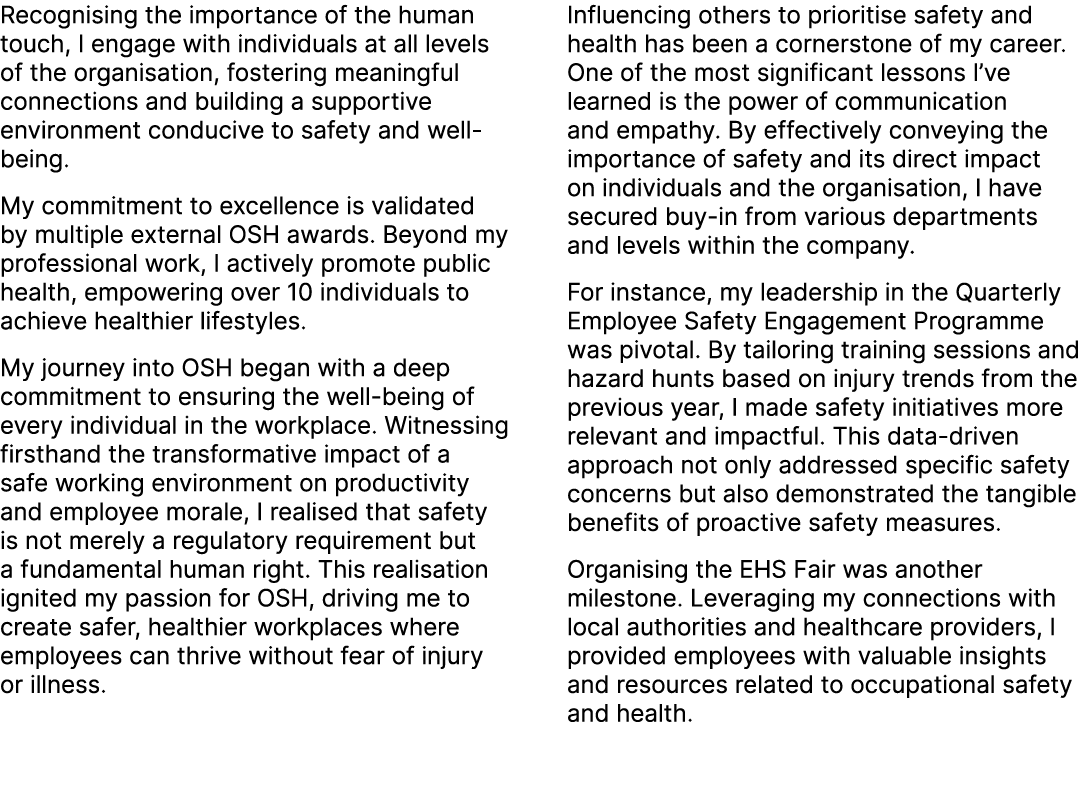 Recognising the importance of the human touch, I engage with individuals at all levels of the organisation, fostering...