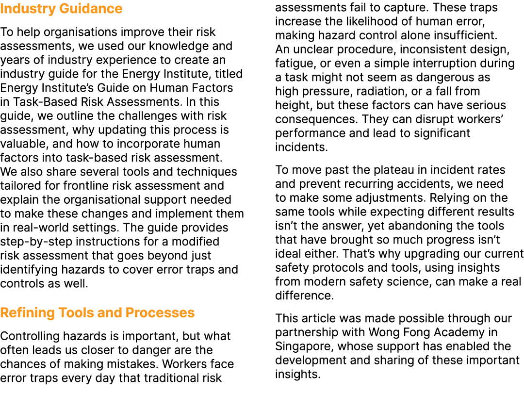 Industry Guidance To help organisations improve their risk assessments, we used our knowledge and years of industry e...