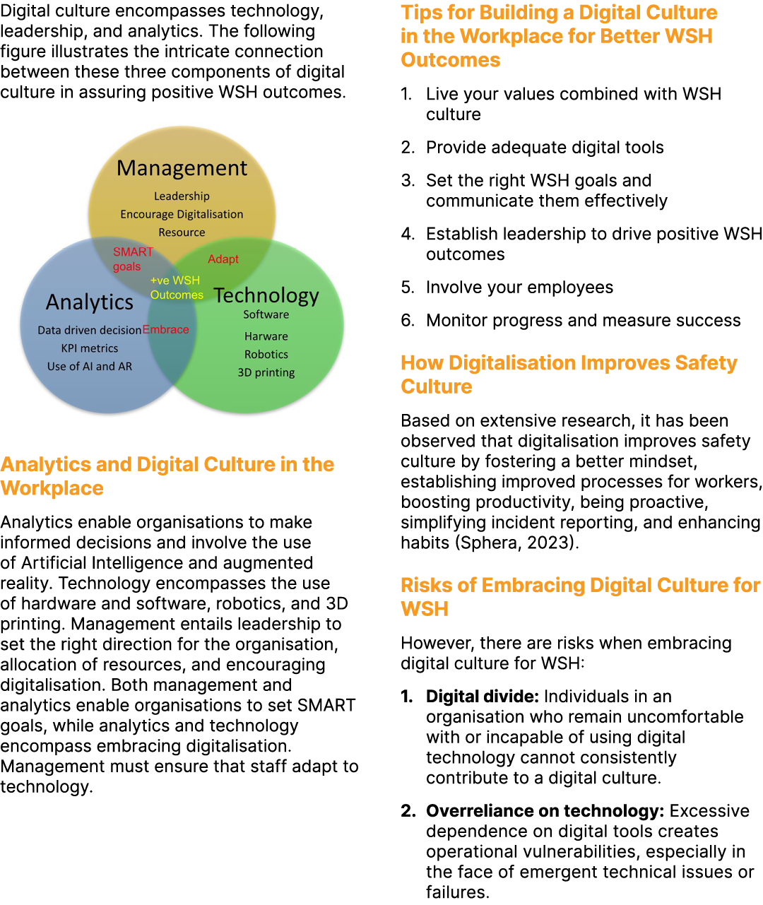 Digital culture encompasses technology, leadership, and analytics. The following figure illustrates the intricate con...