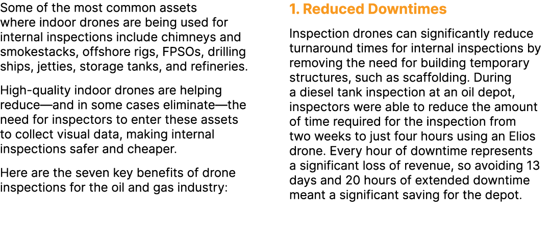 Some of the most common assets where indoor drones are being used for internal inspections include chimneys and smoke...