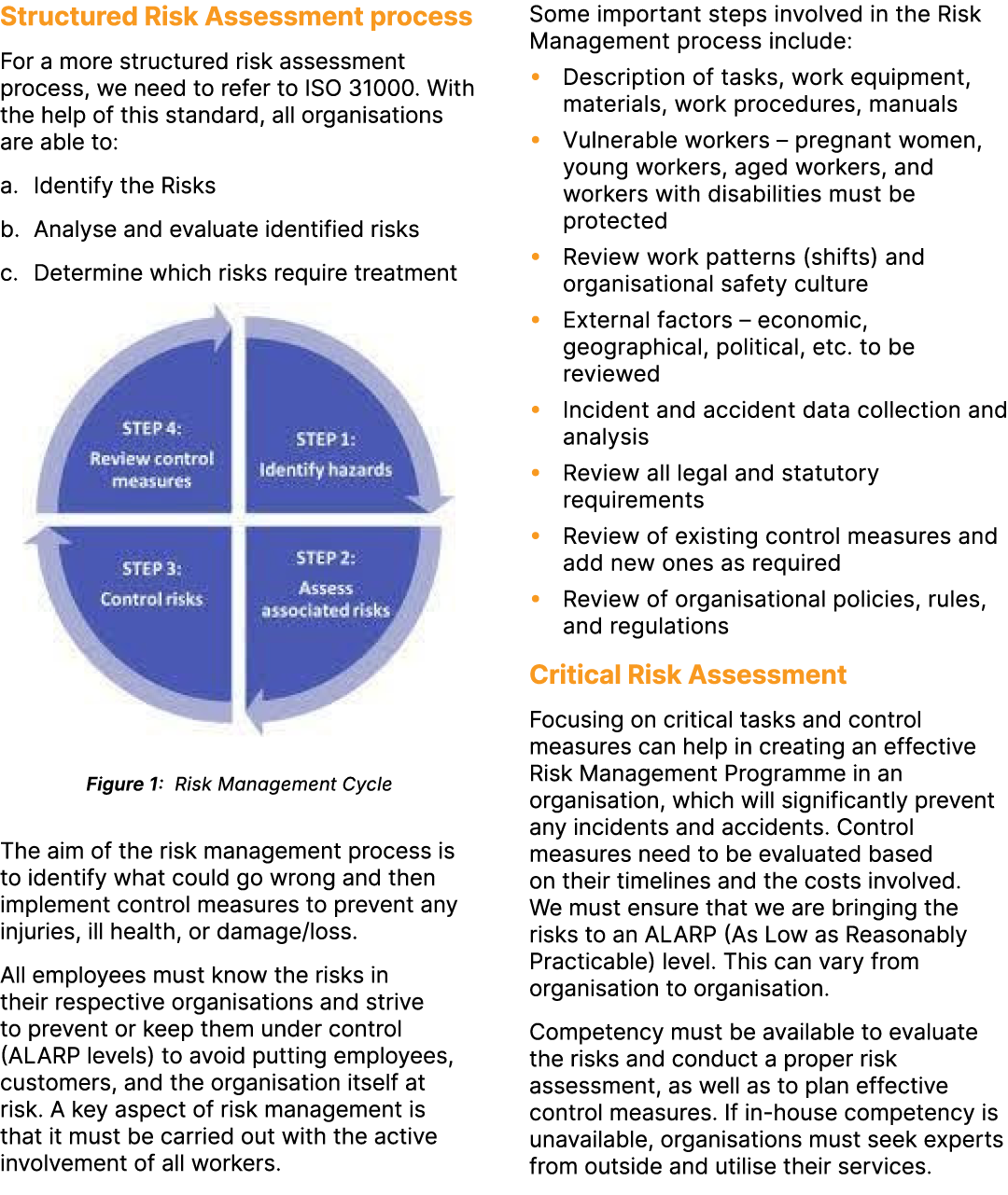 Structured Risk Assessment process For a more structured risk assessment process, we need to refer to ISO 31000. With...