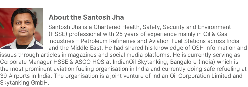 ￼About the Santosh Jha Santosh Jha is a Chartered Health, Safety, Security and Environment (HSSE) professional with 2...
