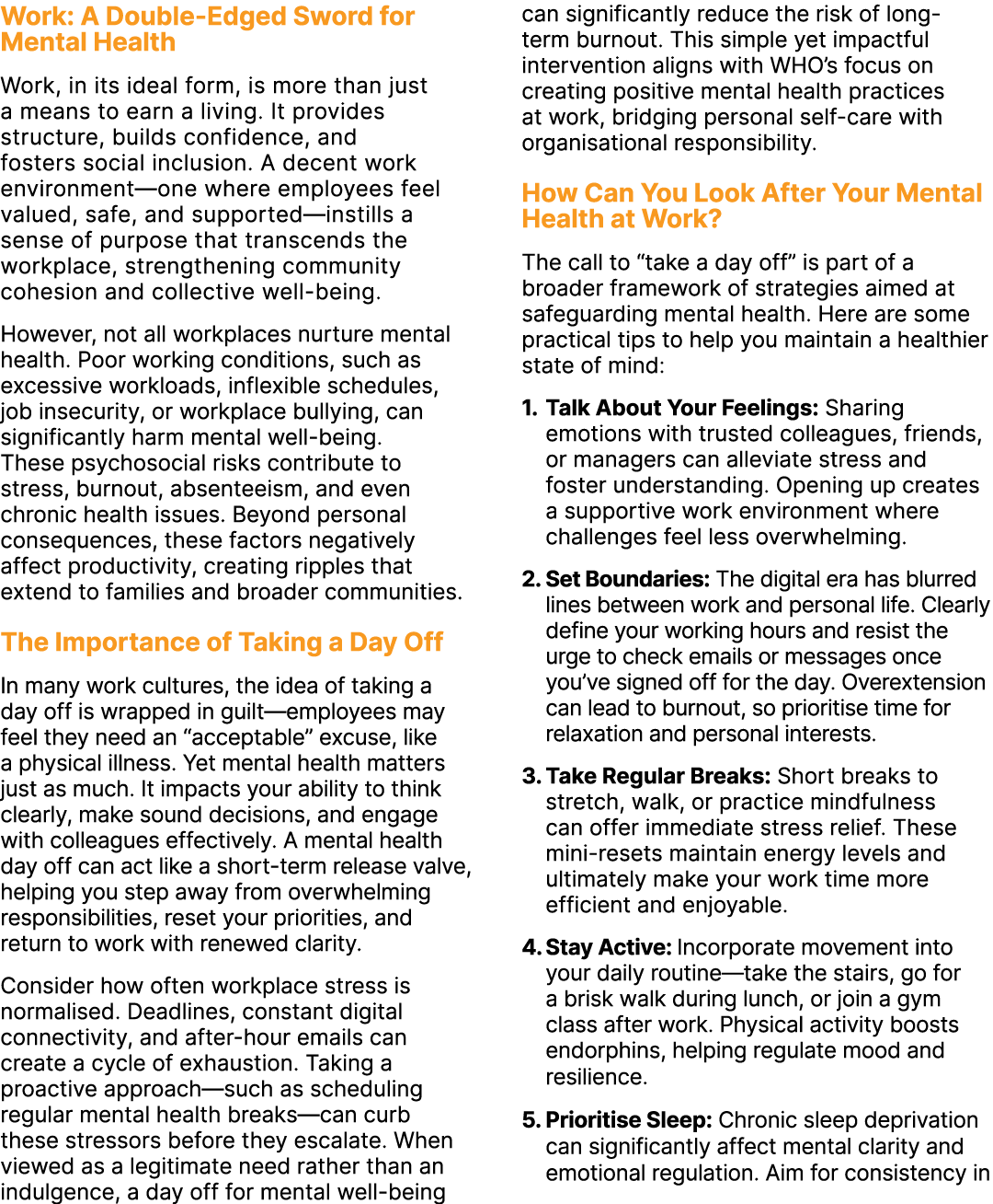 Work: A Double Edged Sword for Mental Health Work, in its ideal form, is more than just a means to earn a living. It ...