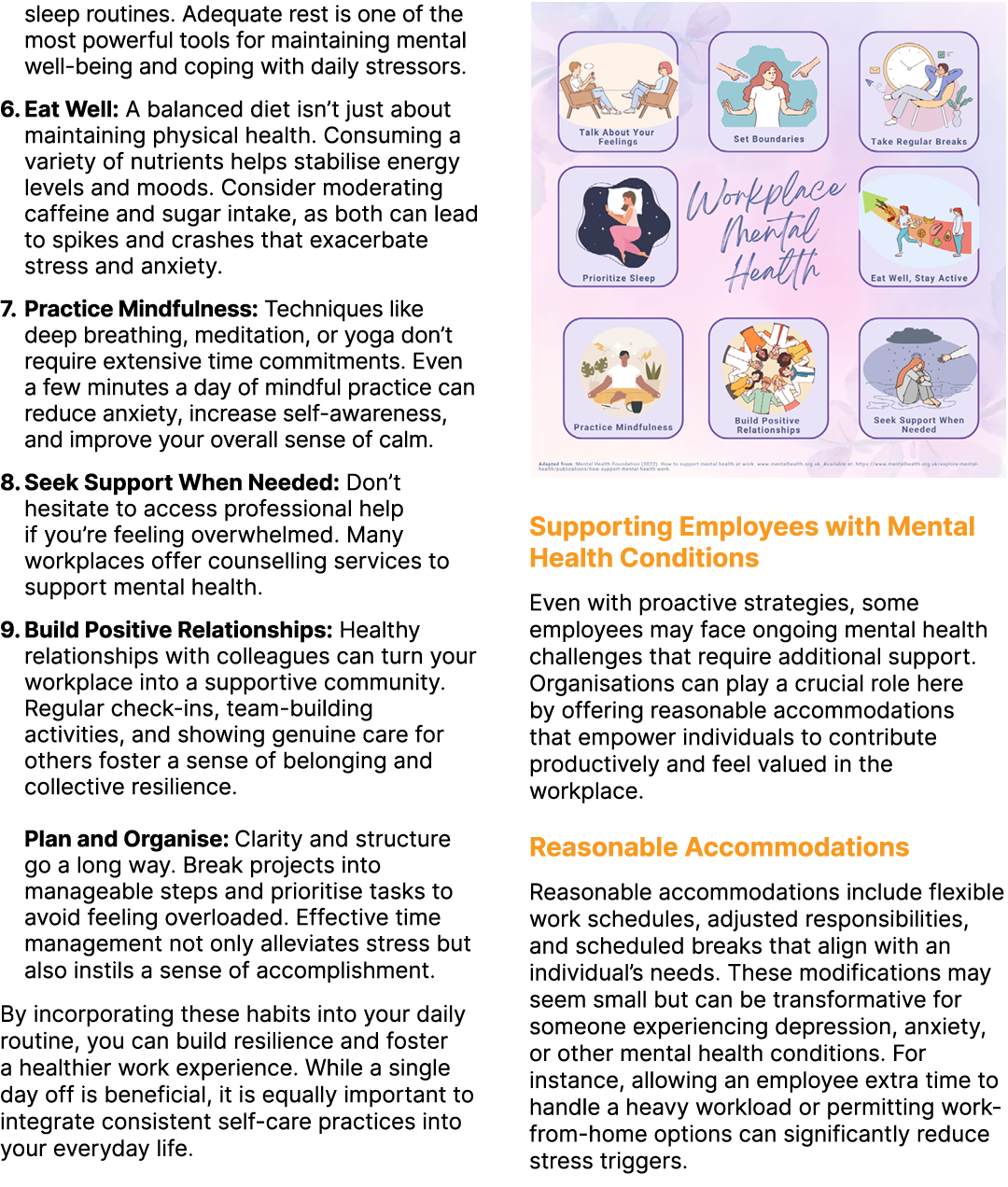 sleep routines. Adequate rest is one of the most powerful tools for maintaining mental well being and coping with dai...