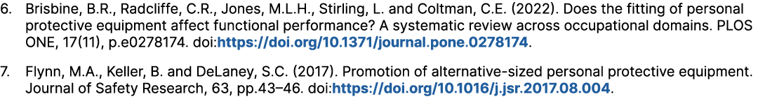 6. Brisbine, B.R., Radcliffe, C.R., Jones, M.L.H., Stirling, L. and Coltman, C.E. (2022). Does the fitting of persona...