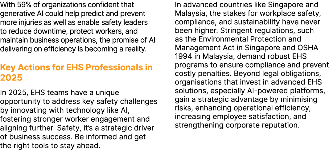 With 59% of organizations confident that generative AI could help predict and prevent more injuries as well as enable...